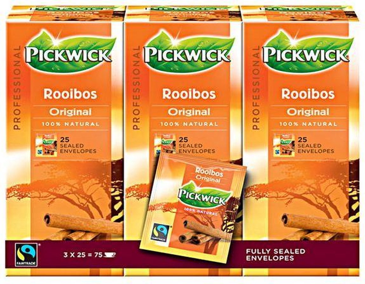 Pickwick - Professional Rooibos Original - 3x 25 zakjes