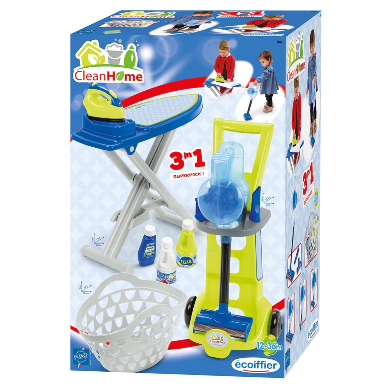 Top1Toys Cleanhome 3 In 1 Cleaning Set