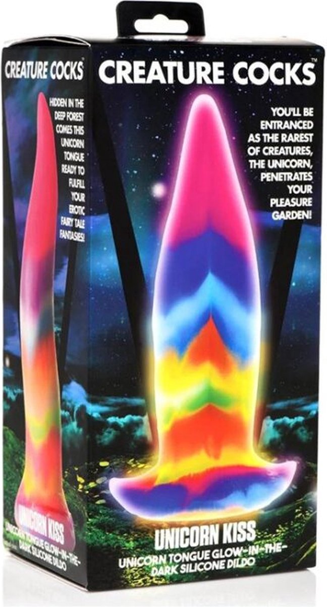 Glow-in-the-dark Unicorn Tongue Dildo