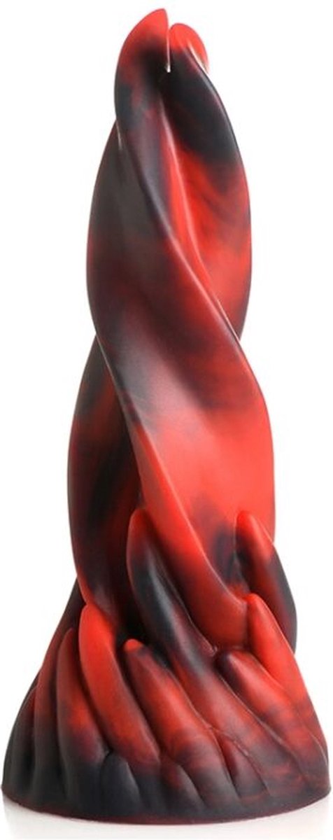 Hell Kiss Twisted Tongues Siliconen Dildo - Zwart