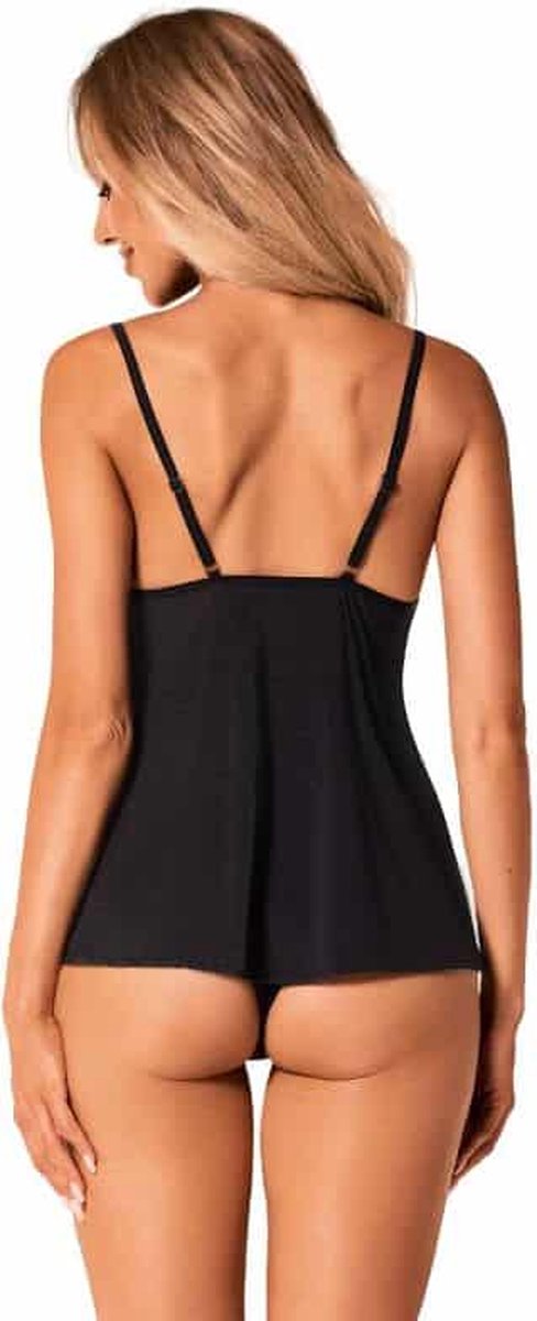 Obsessive Bella Rou - Set Top & String - Zwart