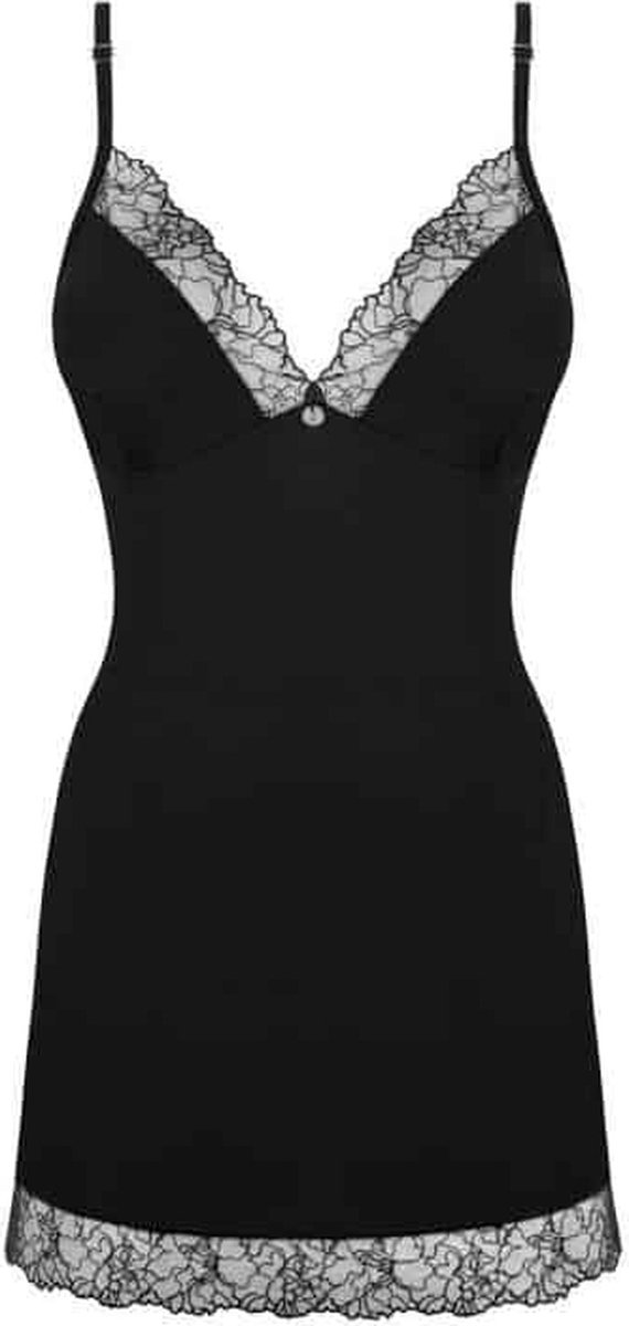 Obsessive Bella Rou - Hemdje & String - Zwart