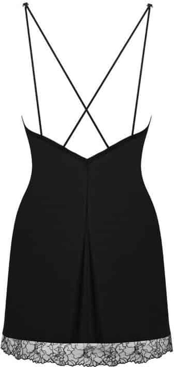 Obsessive Bella Rou - Hemdje & String - Zwart