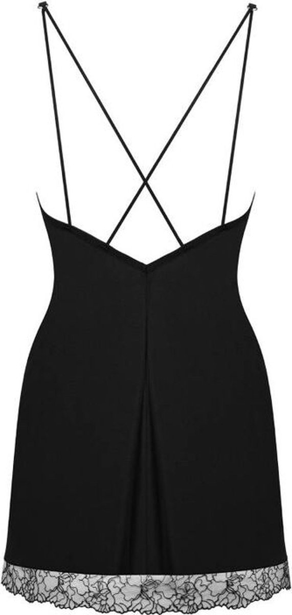 Obsessive Bella Rou - Hemdje & String - Zwart