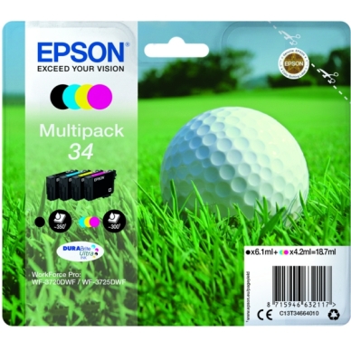 Epson Inktcartridge MultiPack Bk,C,M,Y T3466 Replace: N/A