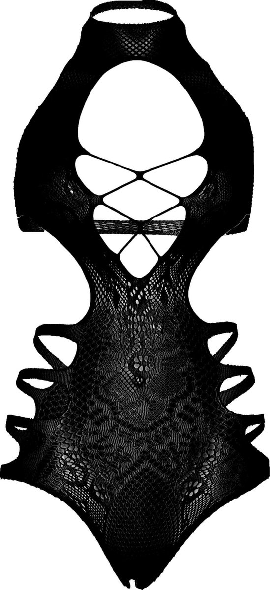 Leg Avenue Uitgesneden Strappy Body - Zwart