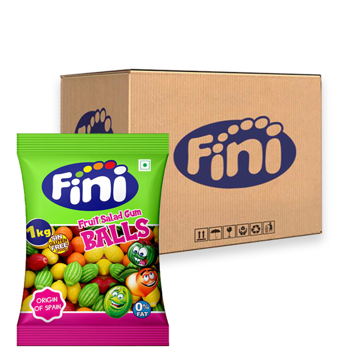 FINI - Fruit Salad Bubble Gum - 6x 1kg