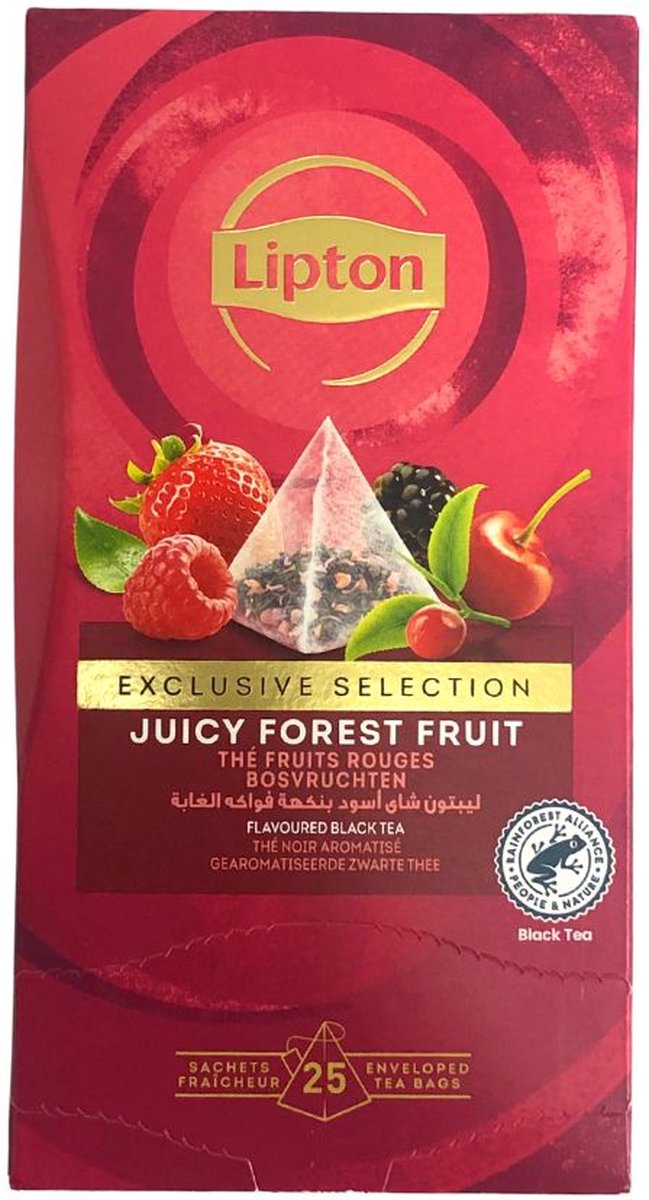 Lipton - Exclusive Selection Zwarte Thee bosvruchten - 25 zakjes