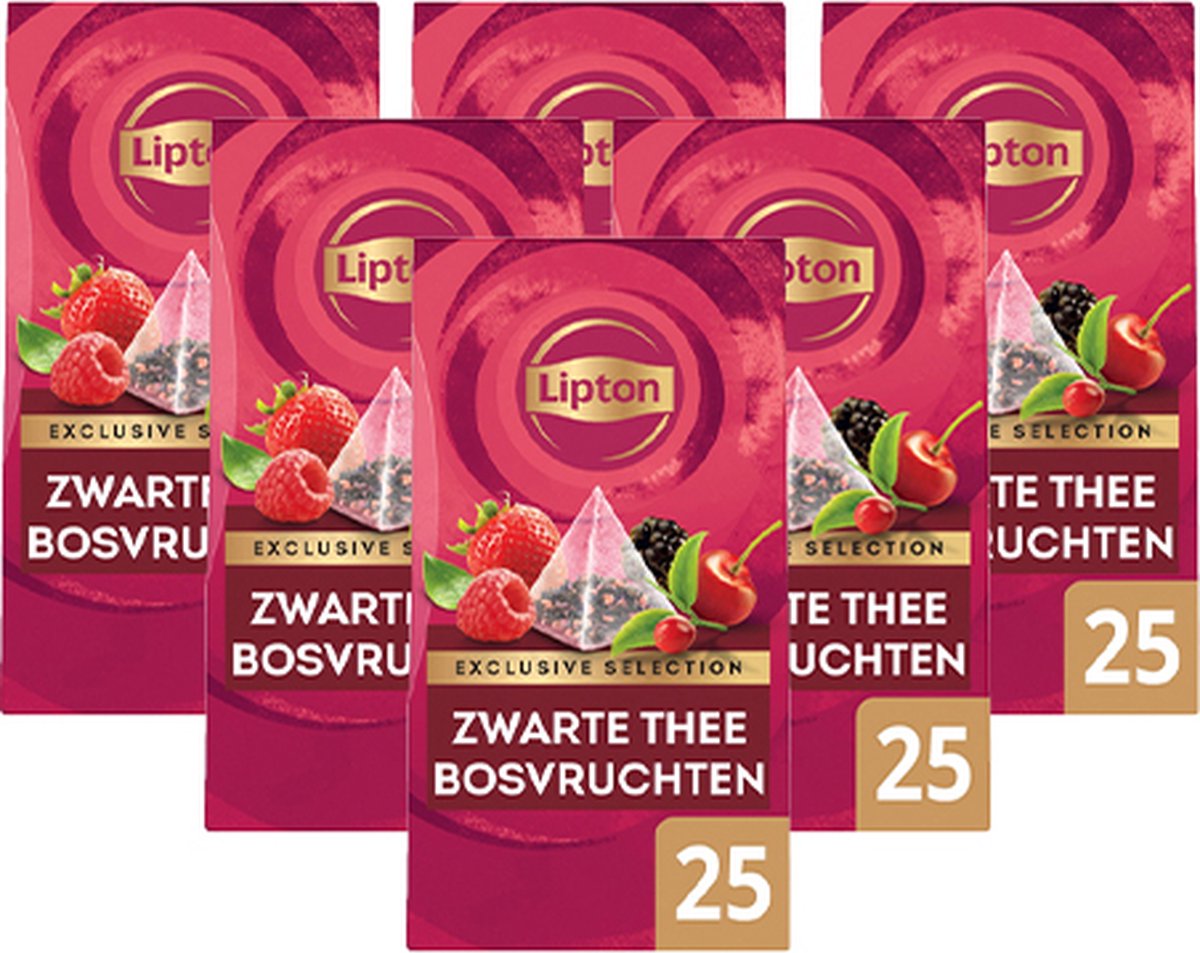 Lipton - Exclusive Selection Zwarte Thee bosvruchten - 6x 25 zakjes