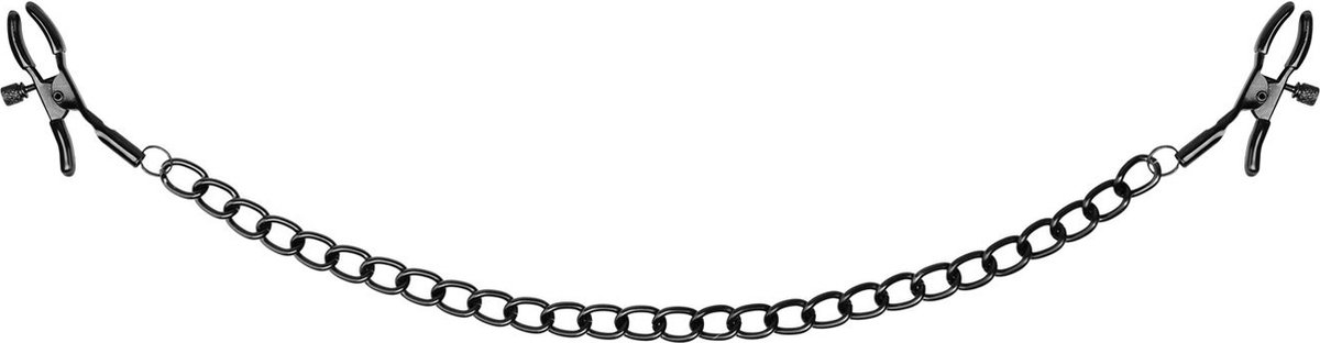 Tepelklemmen Met Ketting - Zwart