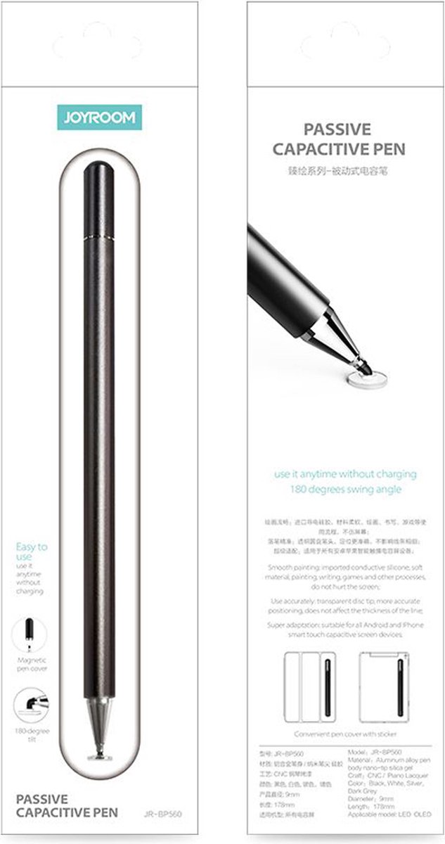 Joyroom Stylus pen met Precision disc - Zwart