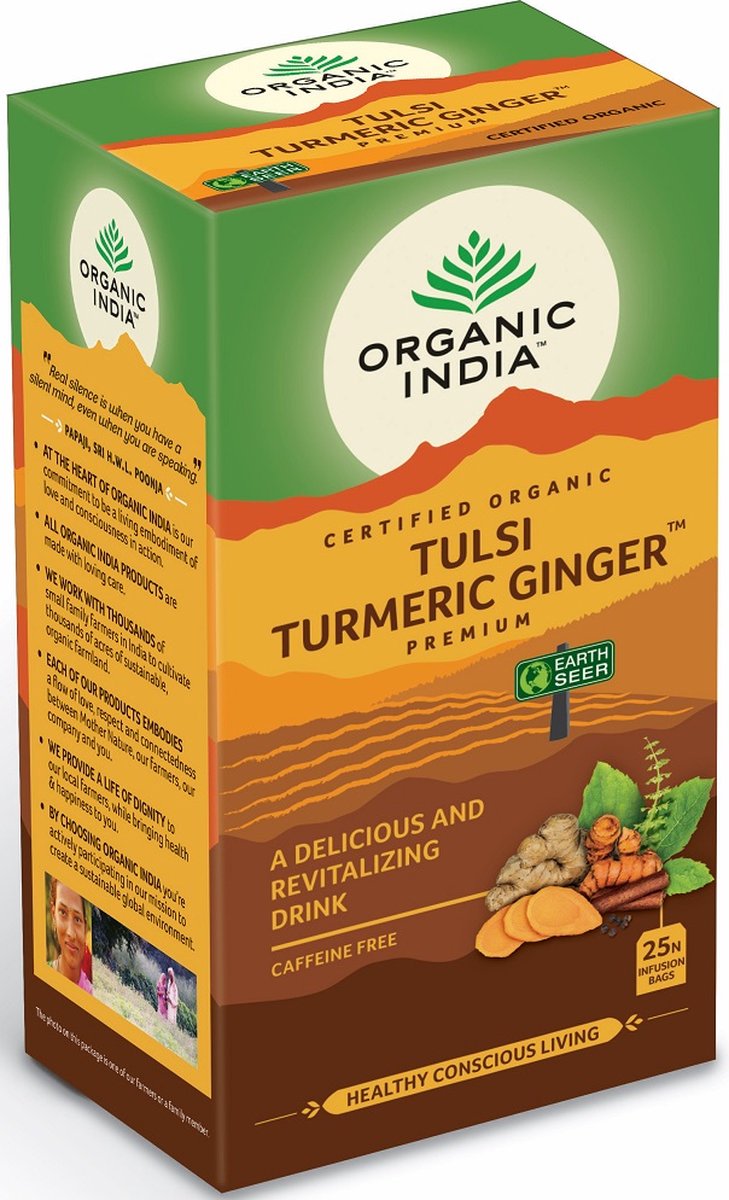 Organic India - Tulsi Turmeric Ginger Thee - 25 zakjes