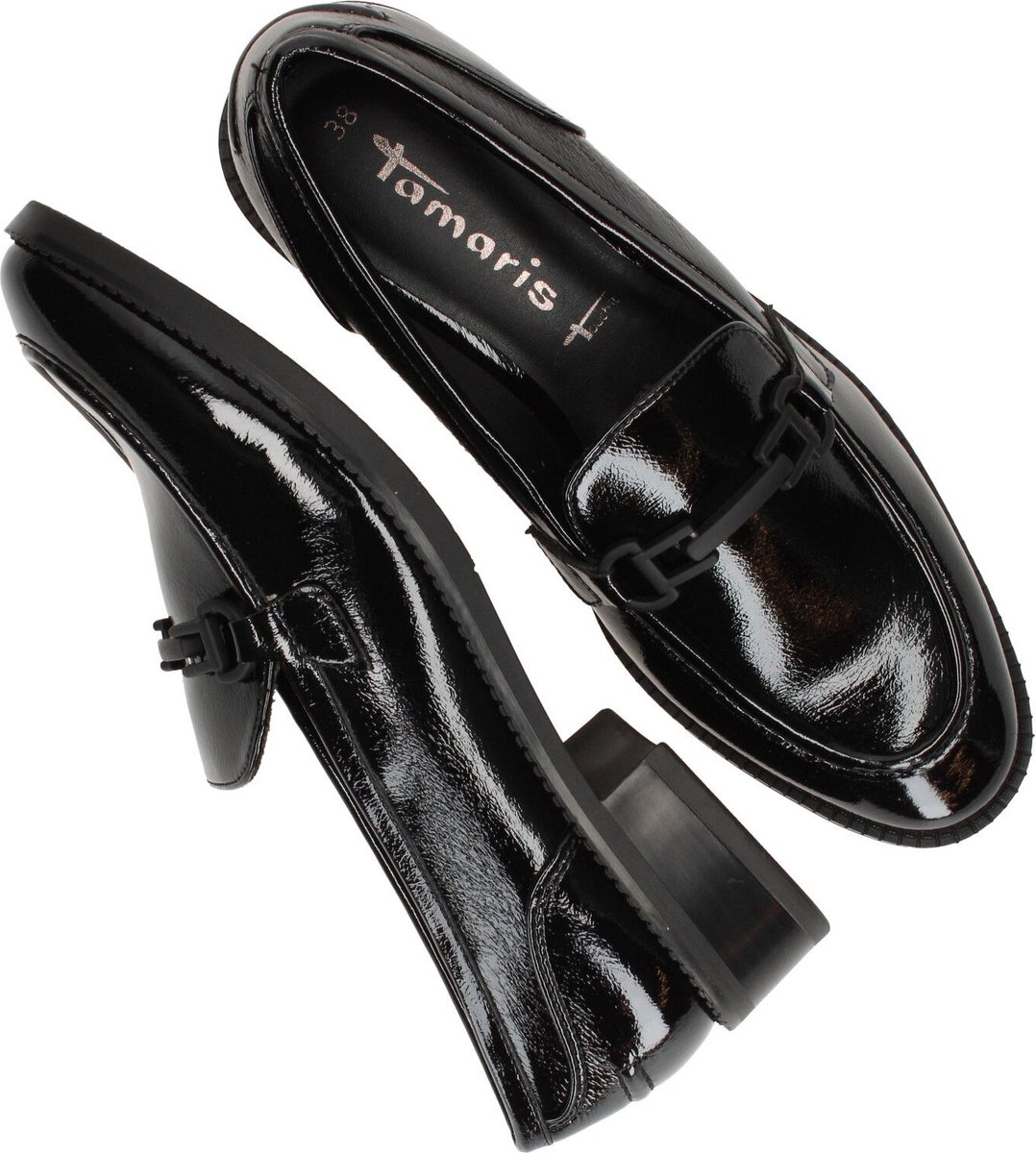 Tamaris - Mocassinlak - Zwart