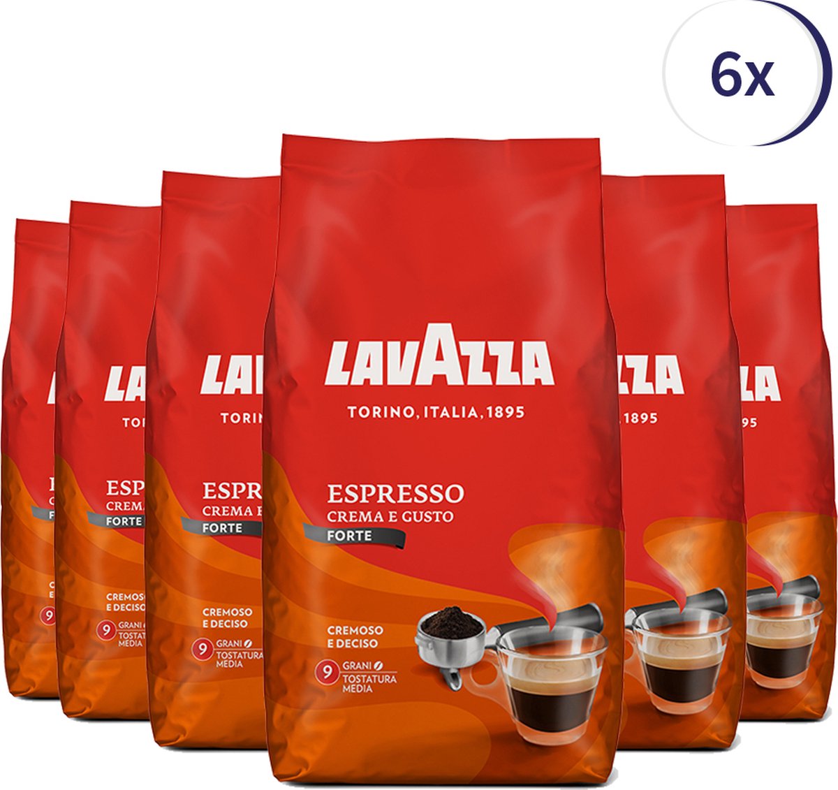 Lavazza - Crema e Gusto Forte Bonen - 6x 1kg