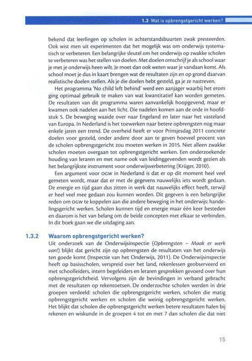 Coutinho Opbrengstgericht leren, meer dan presteren