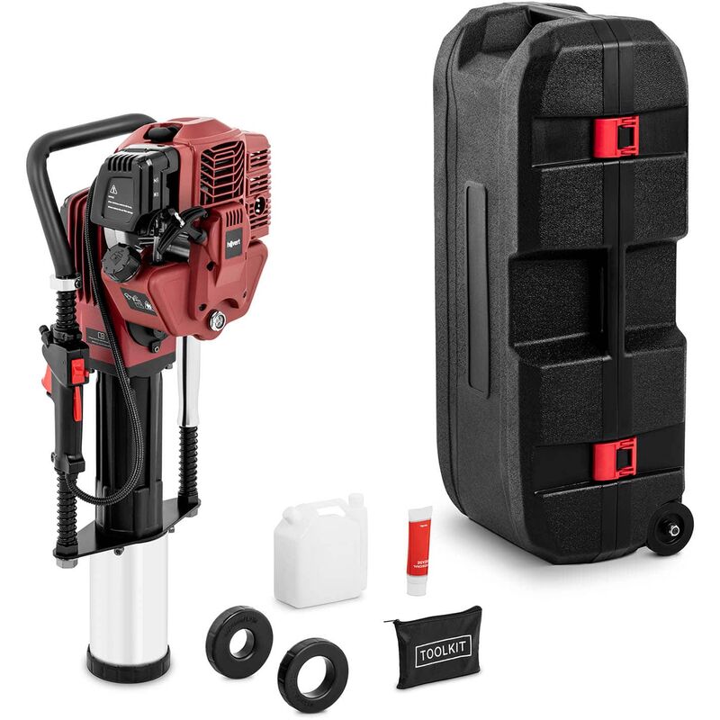 Máquina Clavadora De Estacas Bateador a Motor Para Postes Vallas Cercas 1.500 w - Negro, Rojo