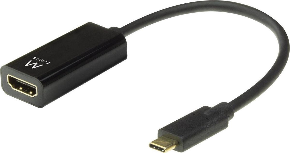 Ewent EW9822 USB Type-C naar HDMI converter - Zwart