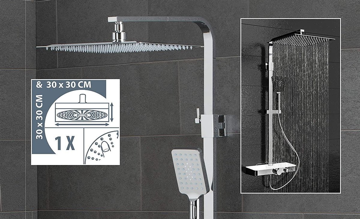 Schütte Sanifun douchesysteem Ocean Chroom 120 2. - Silver