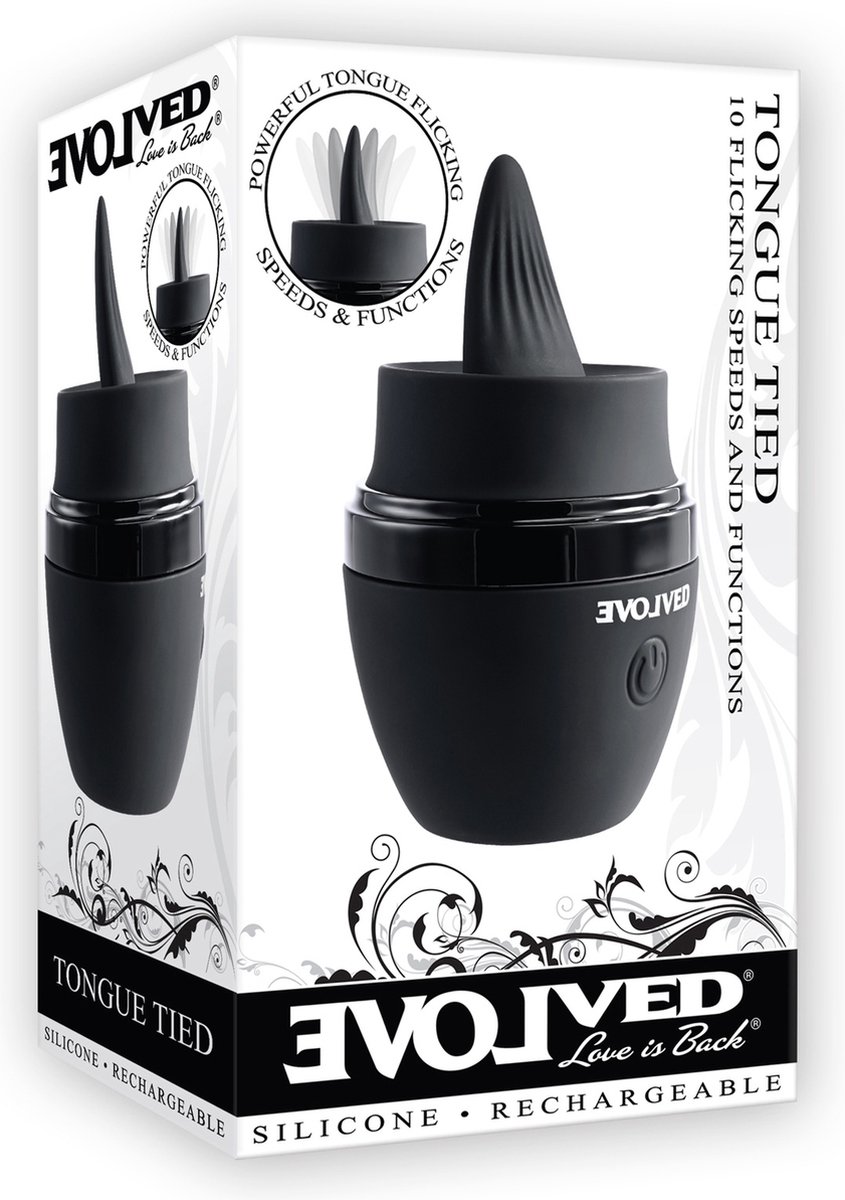Evolved - Tongue Tied Vibrator - Zwart