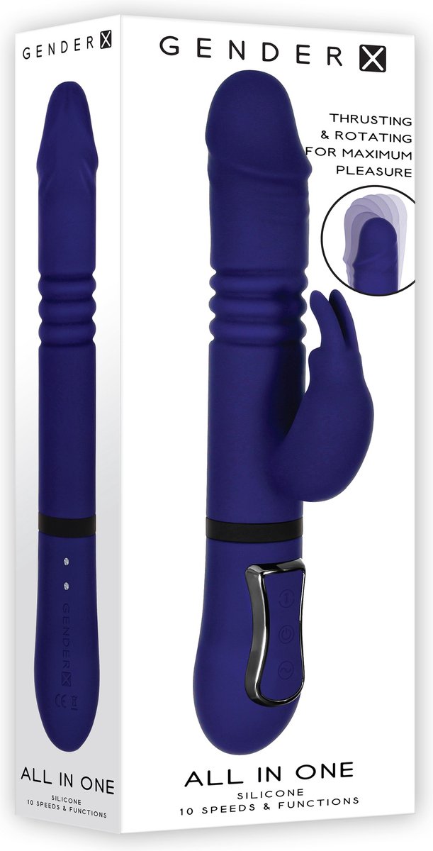 Evolved - All in One Rabbit Vibrator - Royal Blue - Blauw