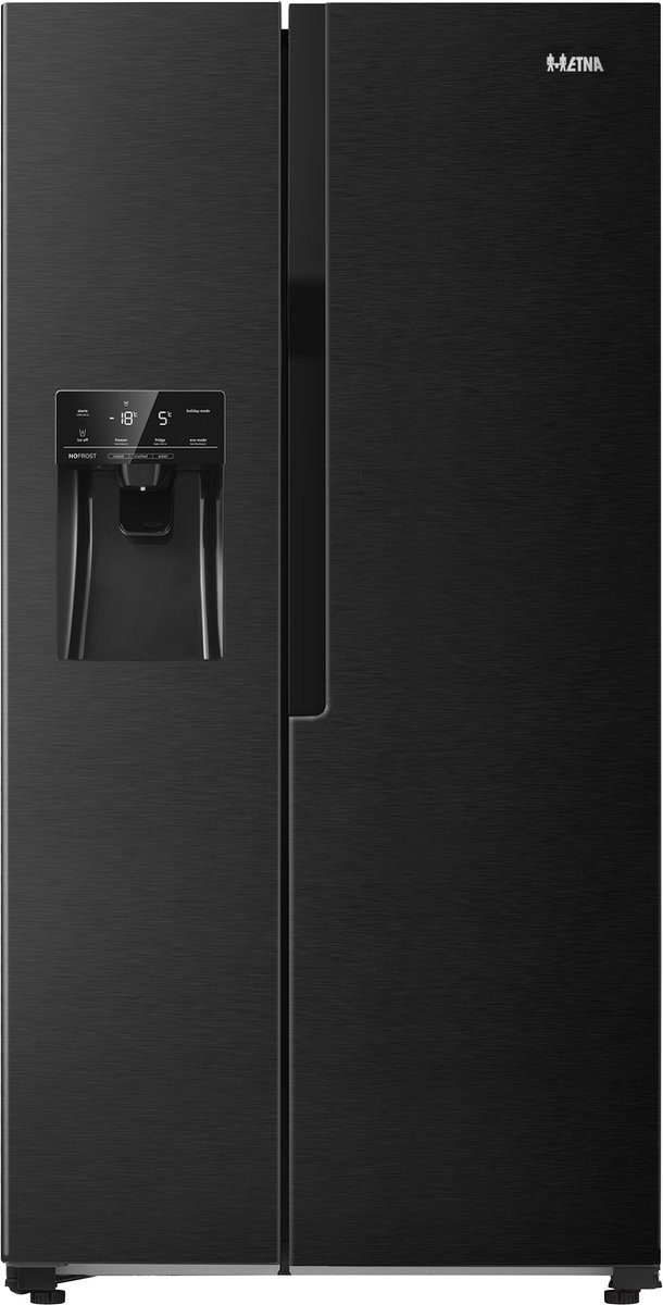 Etna AKV578IZWA Amerikaanse koelkast - Zwart