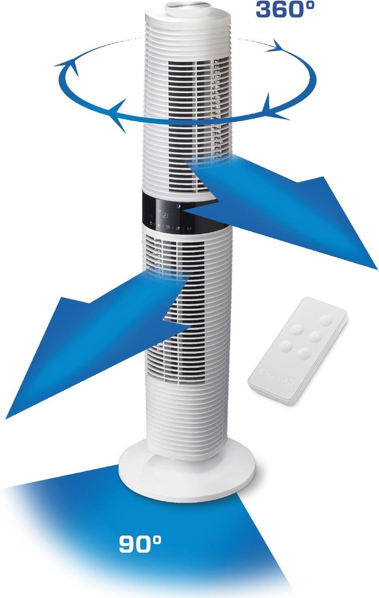 Clean Air Optima CA406W Design Tower Fan Torenventilator Wit