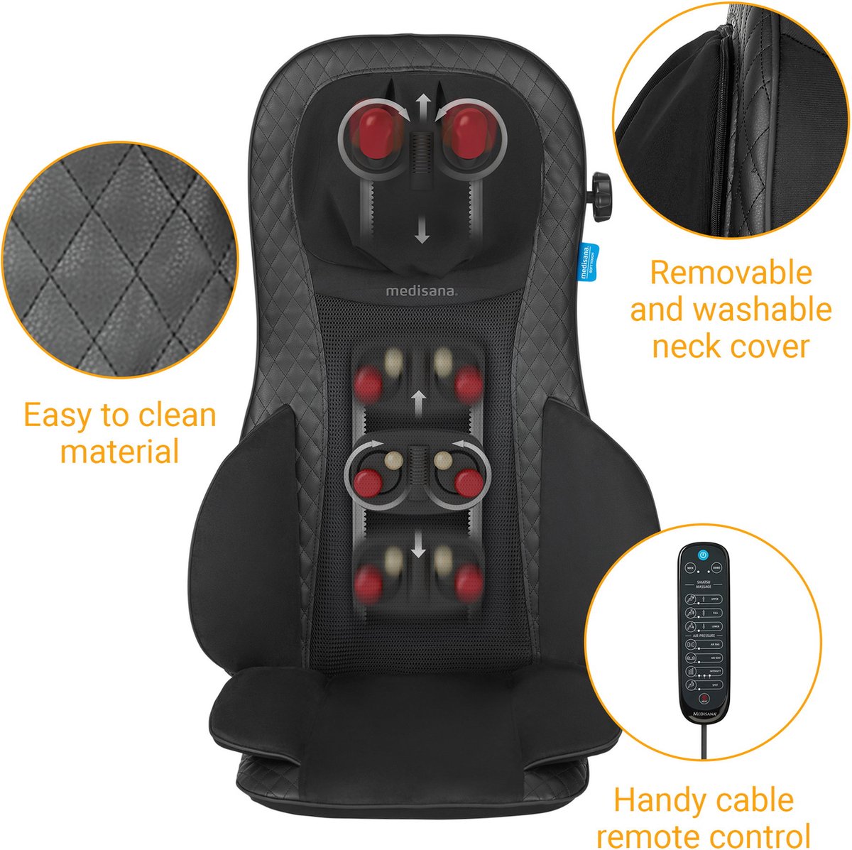 Medisana MCG 820 Massagekussen - Zwart