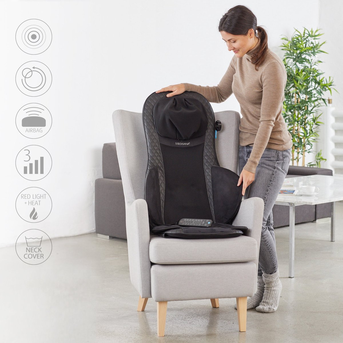 Medisana MCG 820 Massagekussen - Zwart