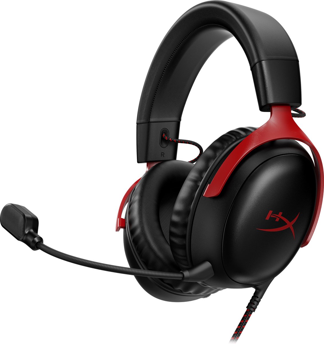 HyperX Cloud Iii Wired Gaming Headset - Zwart/rood (pc PS5 Xbox Series X/s)