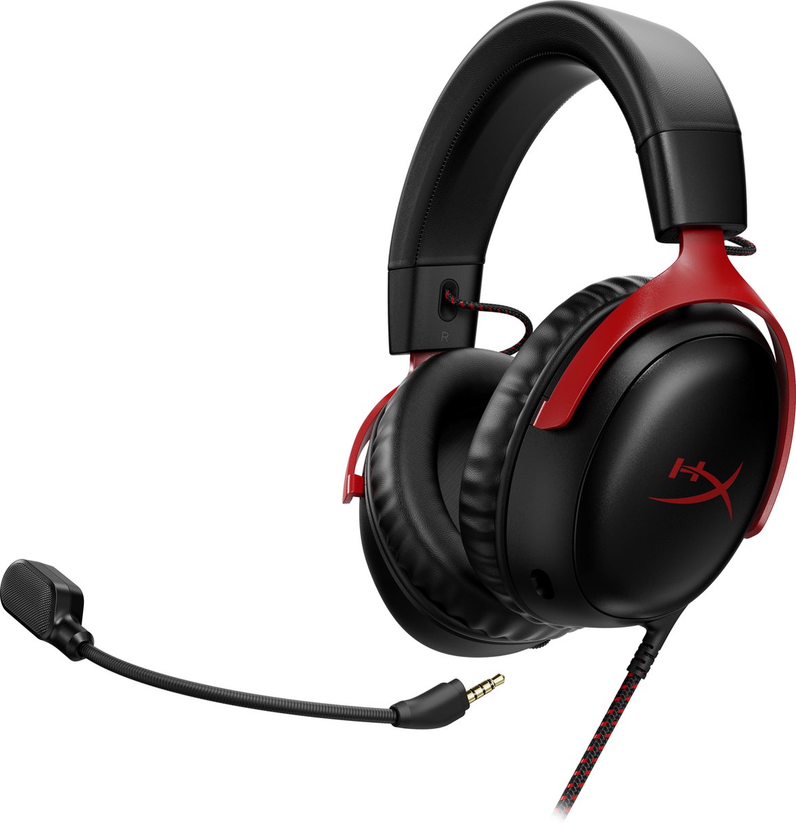 HyperX Cloud Iii Wired Gaming Headset - Zwart/rood (pc PS5 Xbox Series X/s)