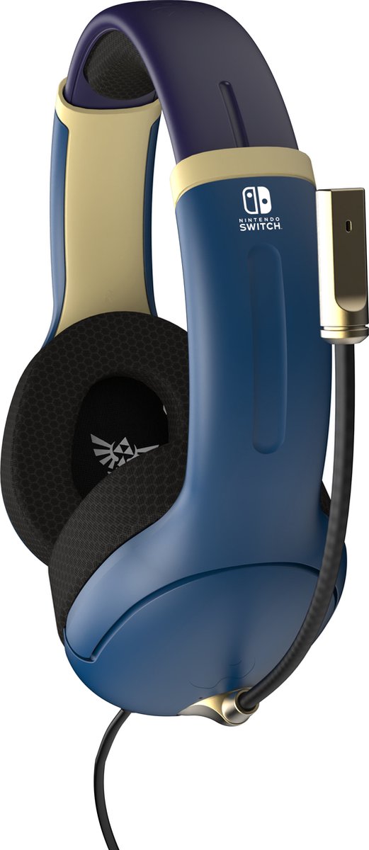 PDP Gaming Airlite Wired Headset - Zelda Hyrule Brave Blue (nintendo Switch)