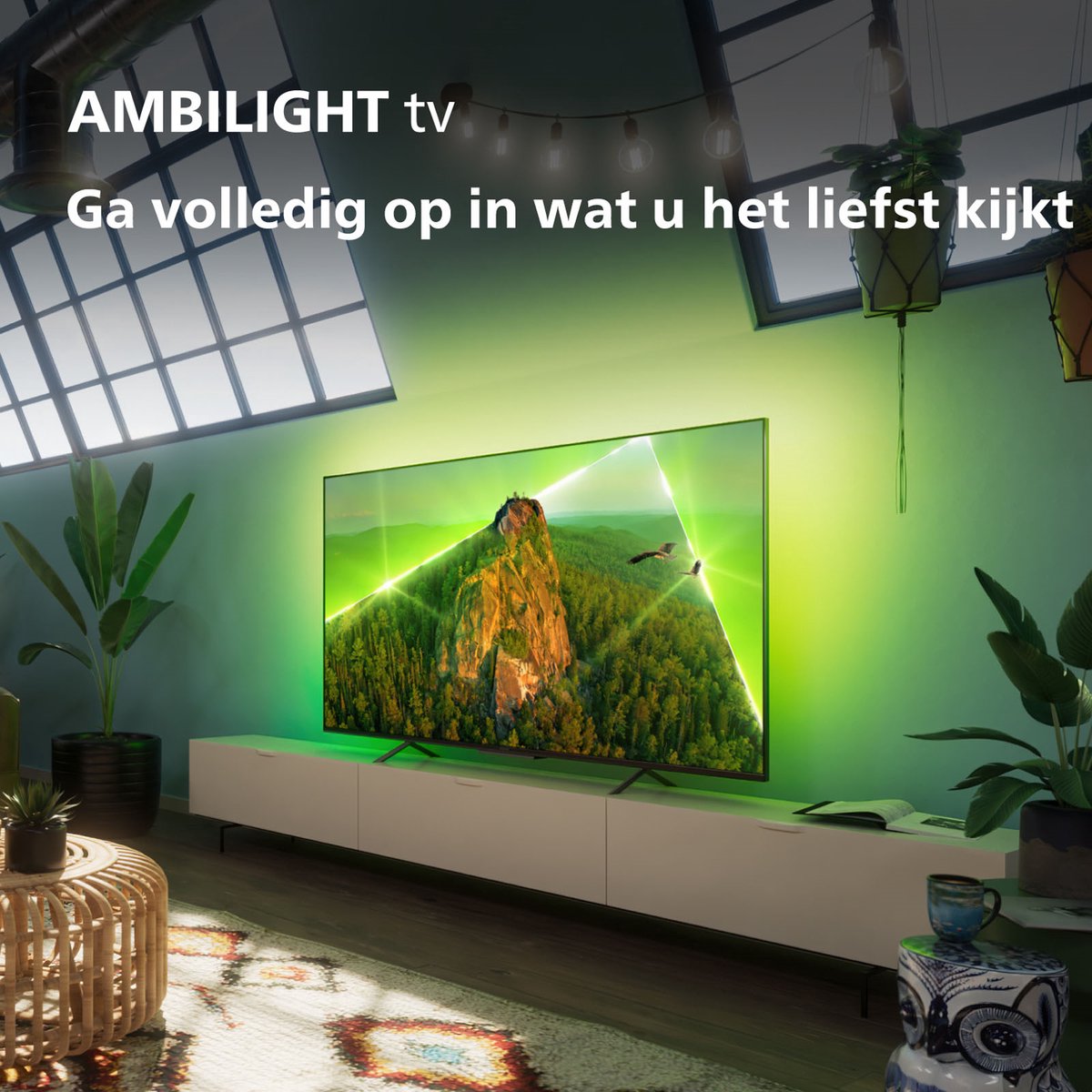 Philips Ambilight 55PUS8108/12 4K LED smart tv (2023) - Zwart
