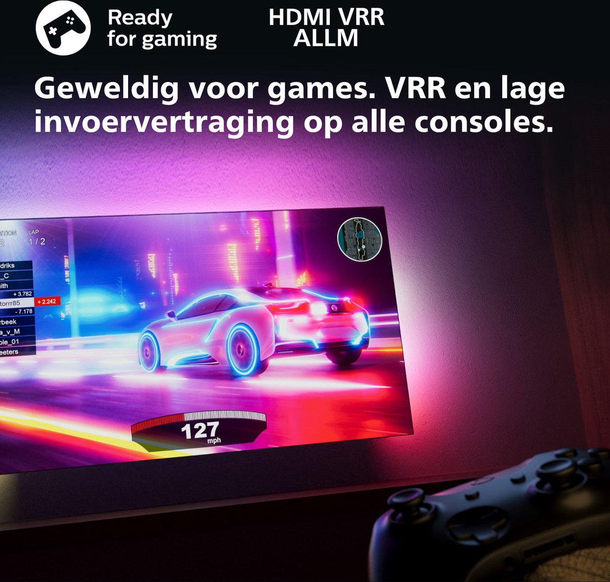 Philips Ambilight 55PUS8108/12 4K LED smart tv (2023) - Zwart