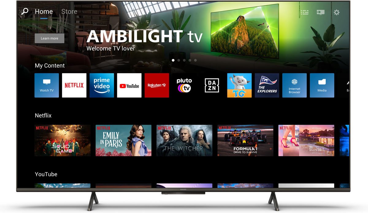 Philips Ambilight 55PUS8108/12 4K LED smart tv (2023) - Zwart