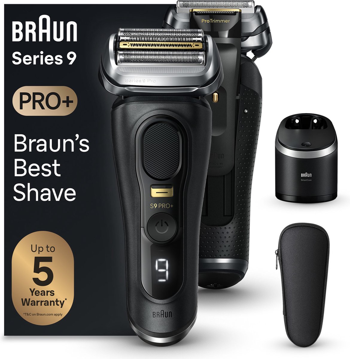 Braun Series 9 Pro+ 9560CC scheerapparaat Nat en Droog