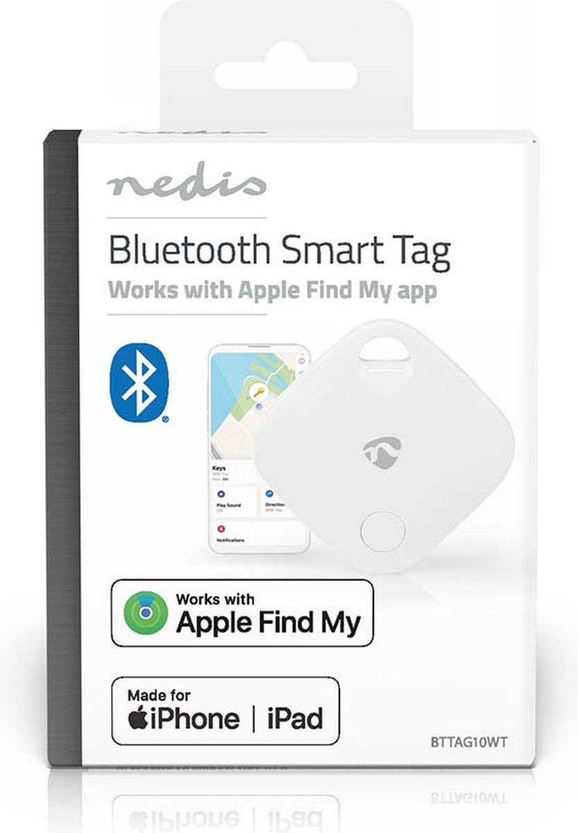 Nedis Sleutelvinder | Batterij Gevoed | 1x CR2032 | Incl. batterijen | Batterijlevensduur tot: 1 Jaar | Wi