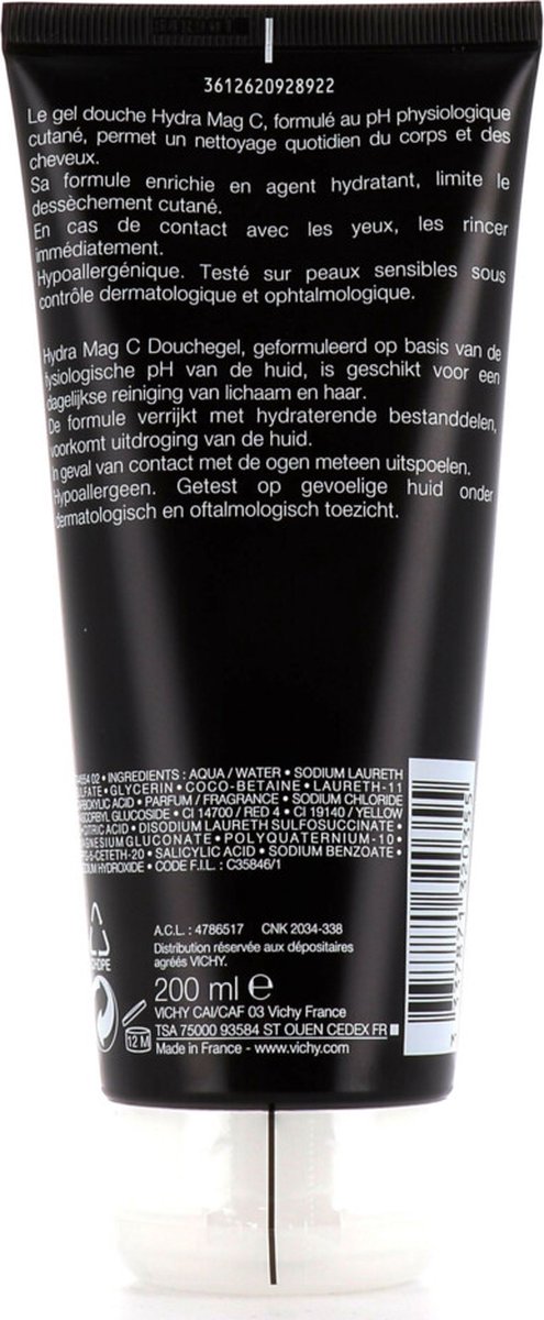 Vichy Homme Hydra Mag C shower gel 200 ml