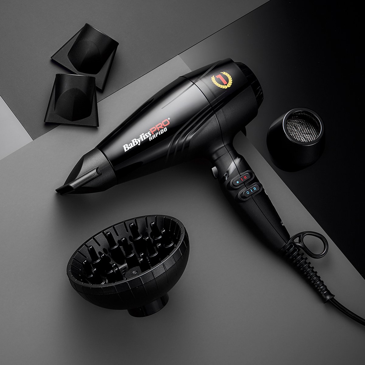 Babyliss PRO Hairdryer Ultra Light Rapido Black 2200 W Rapido Bla - Zwart