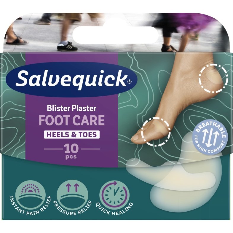 Salvequick Foot Care Mix Heels & Toes 10pcs 30 ml