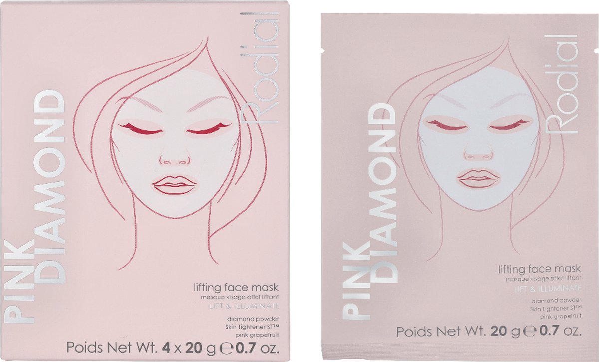 Rodial Pink Diamond Lifting Mask 4 st