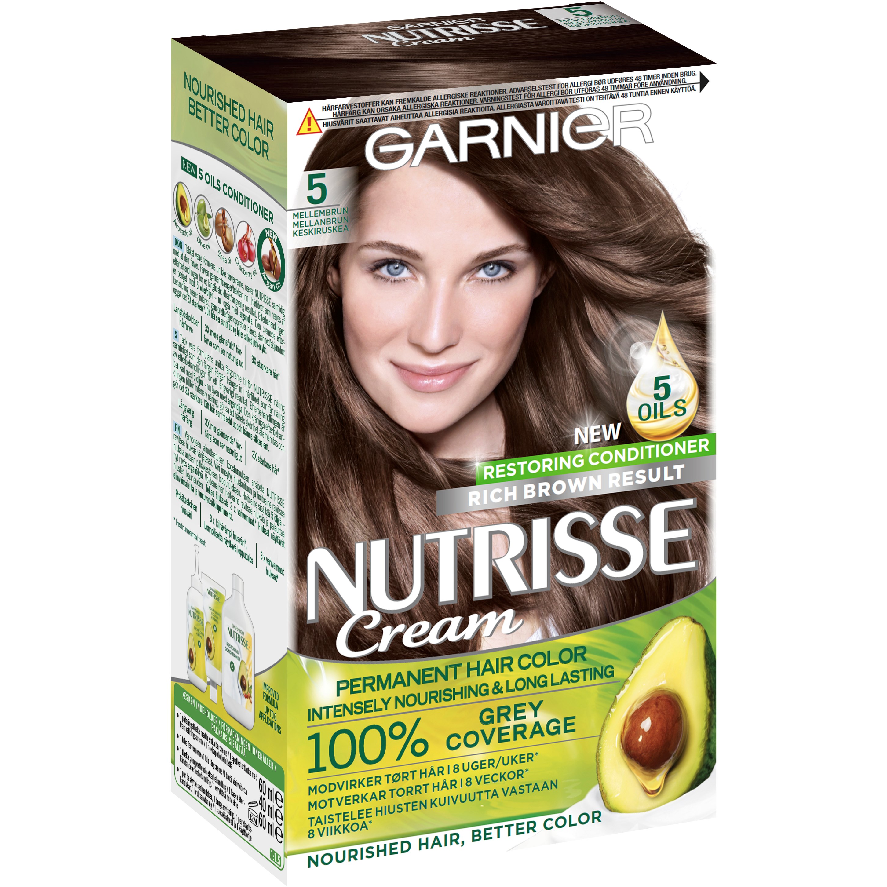 Garnier Nutrisse Permanente Haarverf 5 Rich Brown