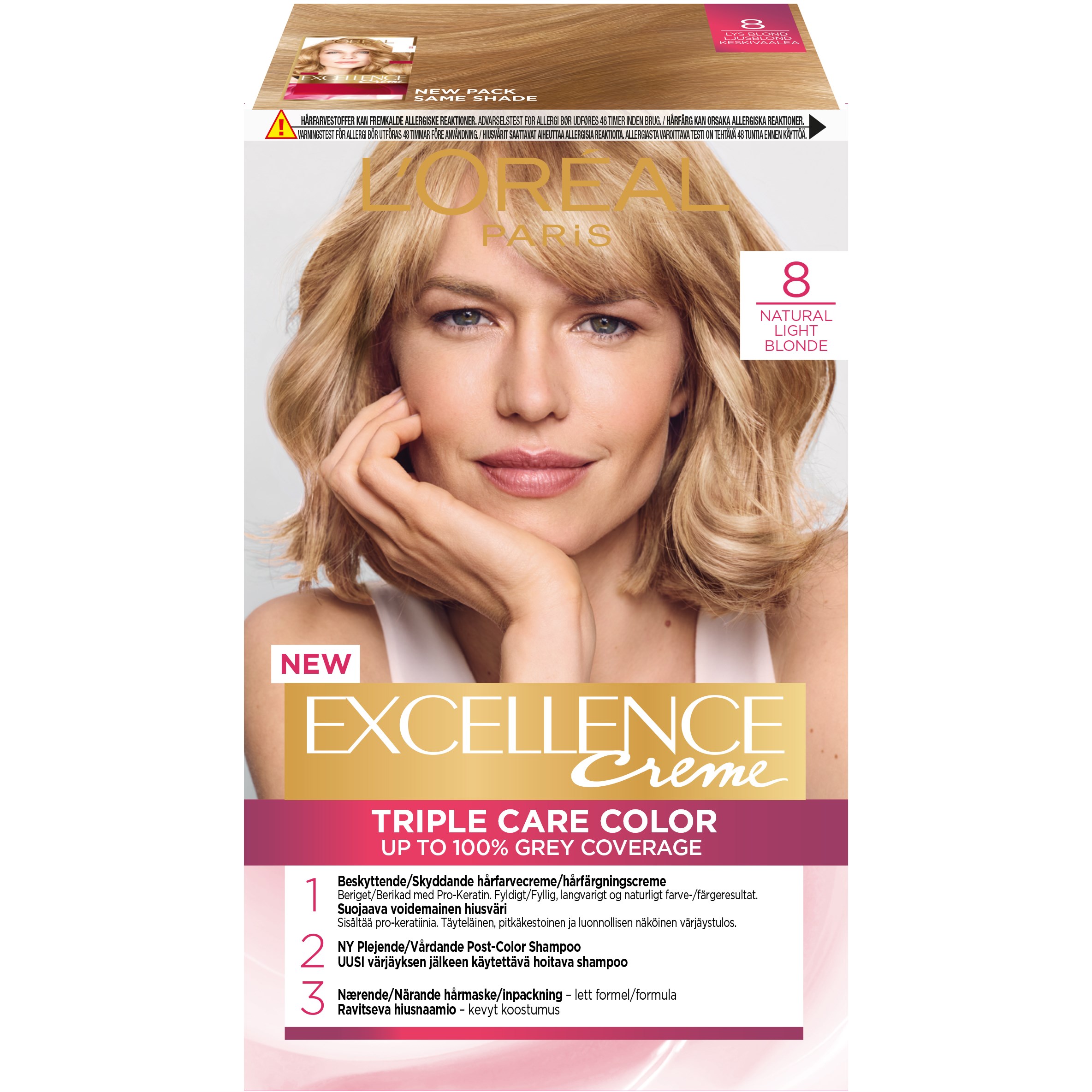 Loreal Paris Excellence Creme 8 Light Blonde