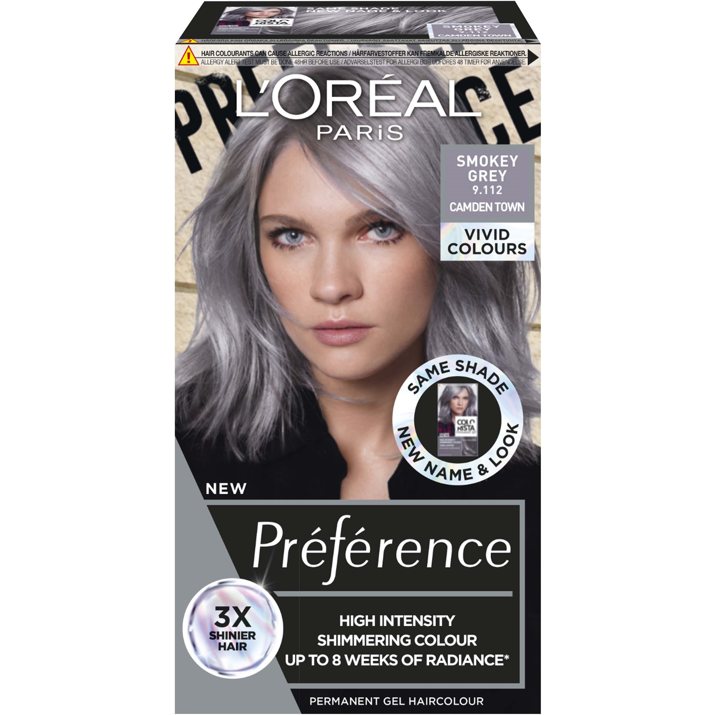 Loreal Paris Préférence Vivids Smokey Grey 9.112