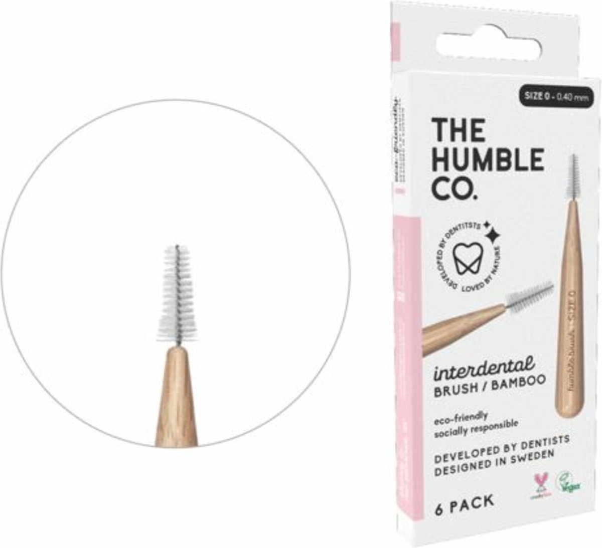 The Humble Co. Bamboo Interdental Brush Size 0 Purple