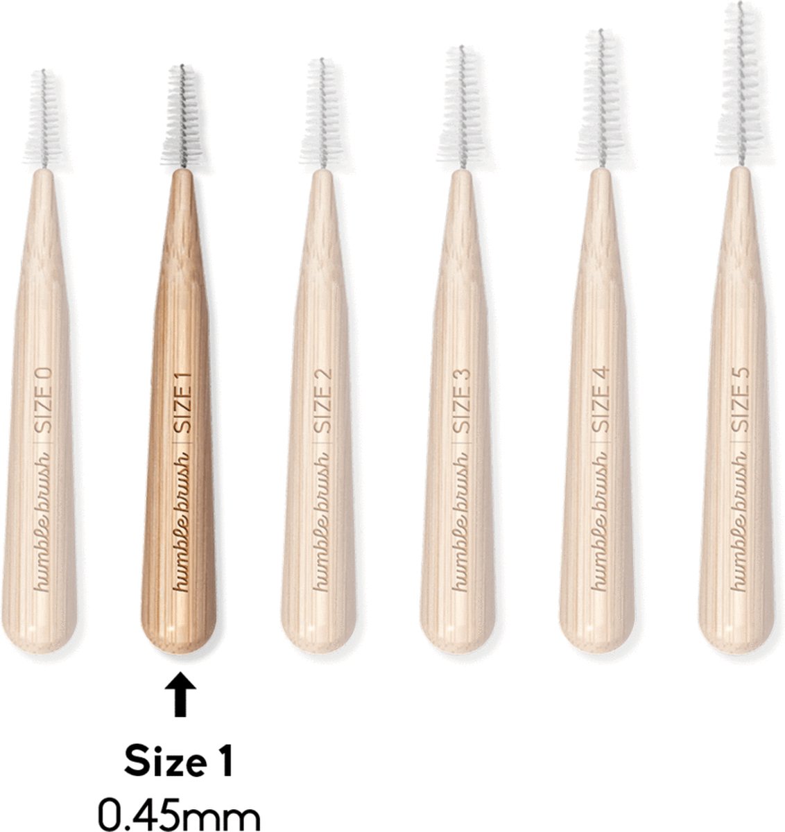 The Humble Co. Bamboo Interdental Brush Size 1 Orange