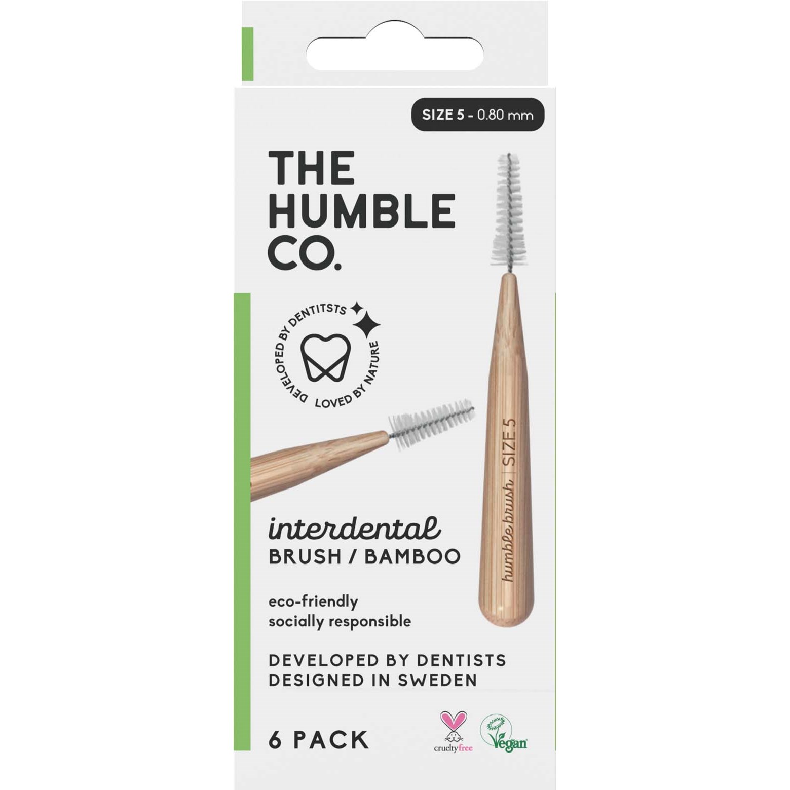 The Humble Co. Bamboo Interdental Brush Size 5 Green