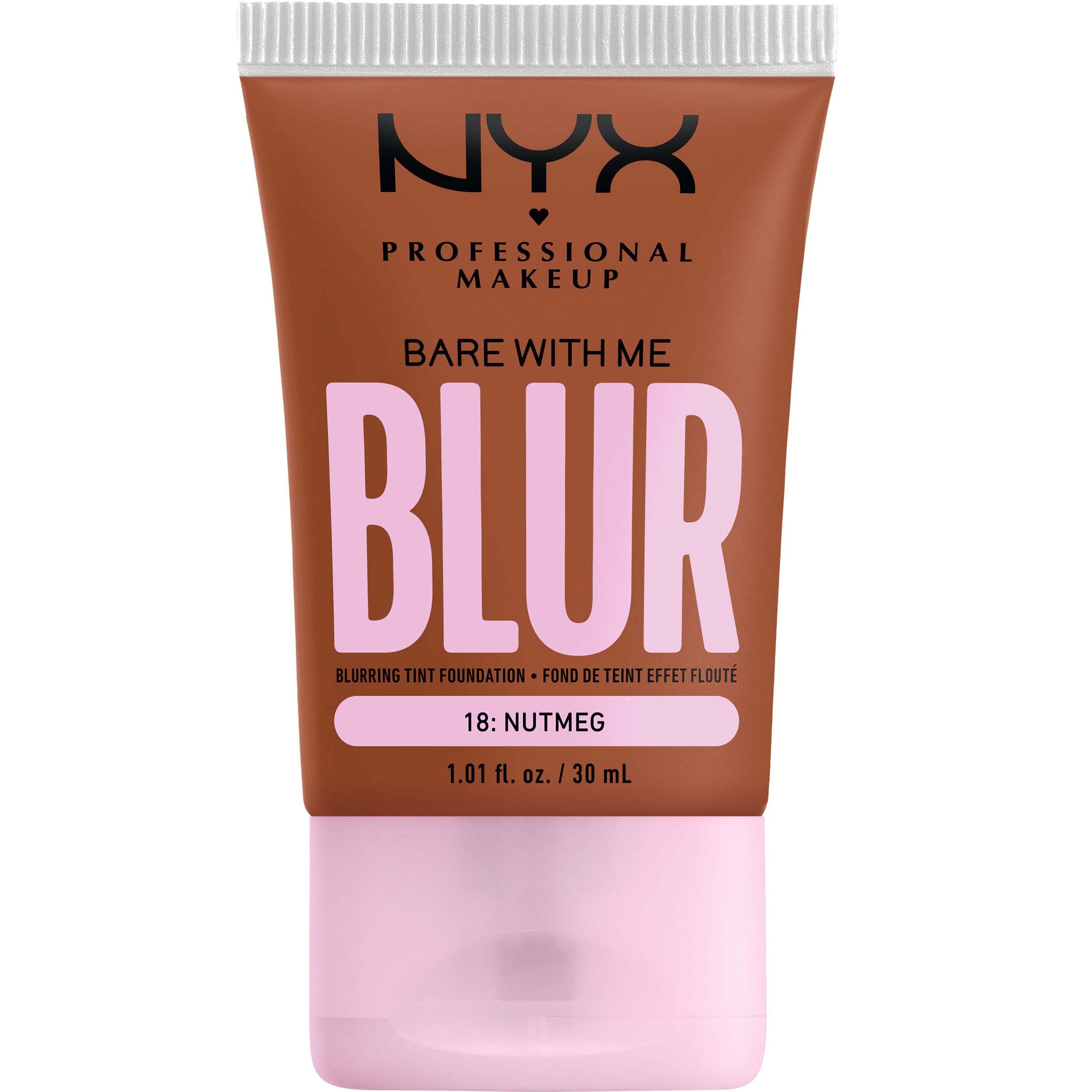 NYX Professional Makeup Bare With Me Blur Tint Foundation 18 Nutm - Bruin