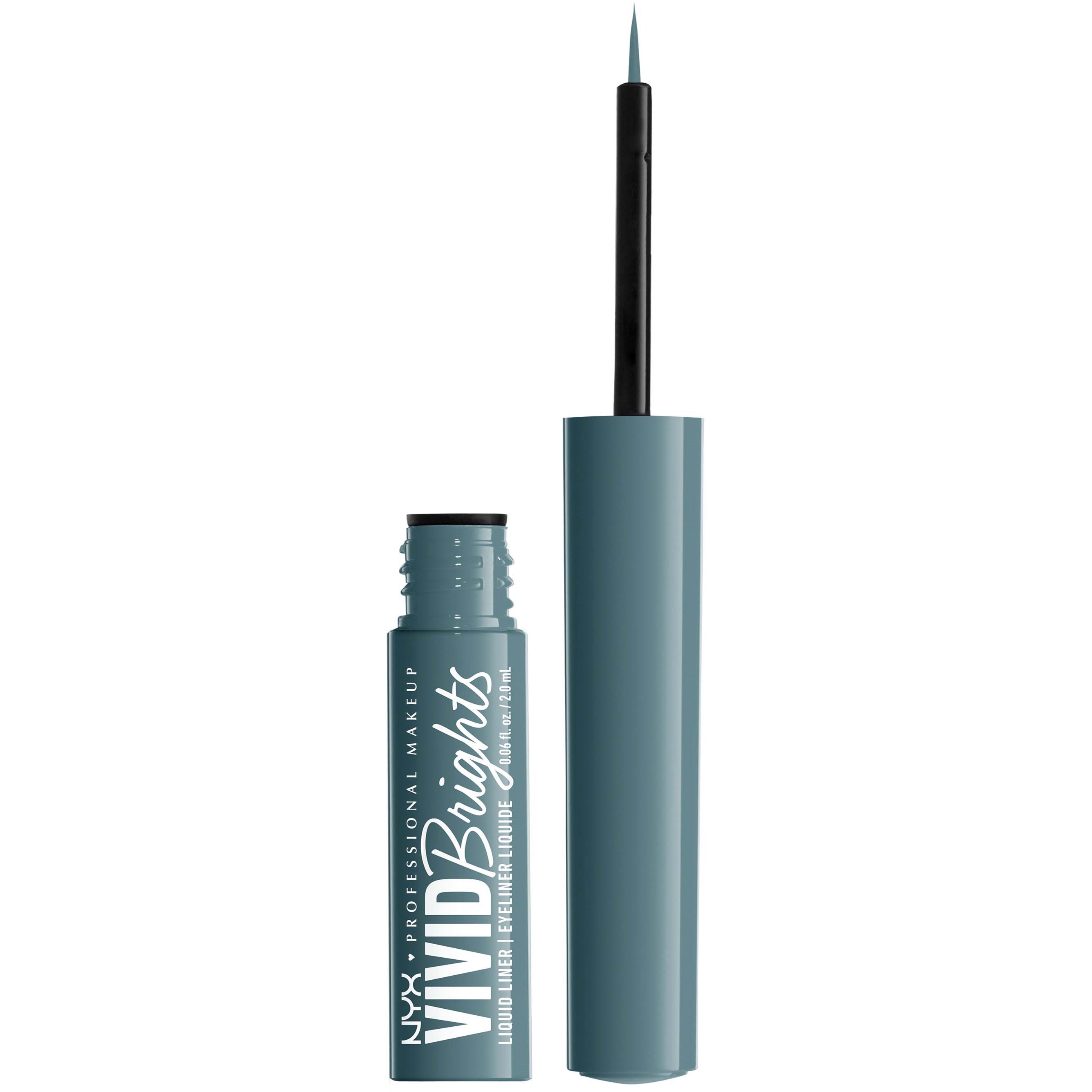 NYX Professional Makeup Vivid Brights Liquid Liner 01 Cyan Simp - Grijs