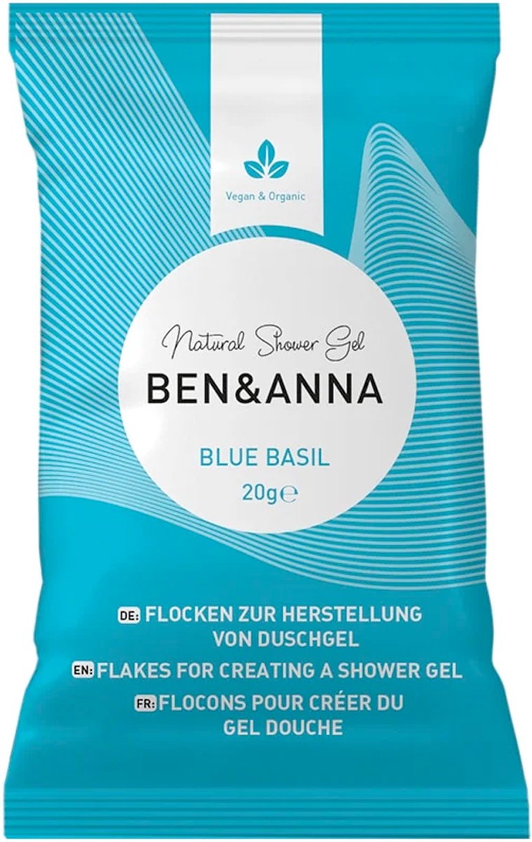 Ben & Anna Bodycare Shower Gel Flakes Blue Basil