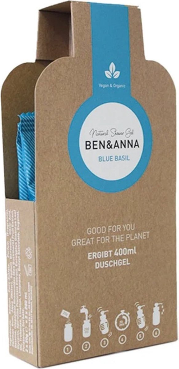 Ben & Anna Bodycare Shower Gel Flakes Blue Basil